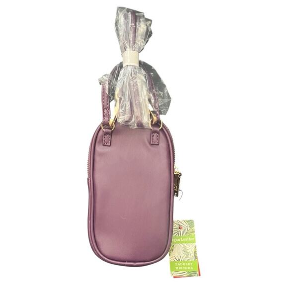 Badgley Mischka Purple Phone Crossbody Bag Vegan Leather with Gold Hardware NWT - Picture 2 of 6